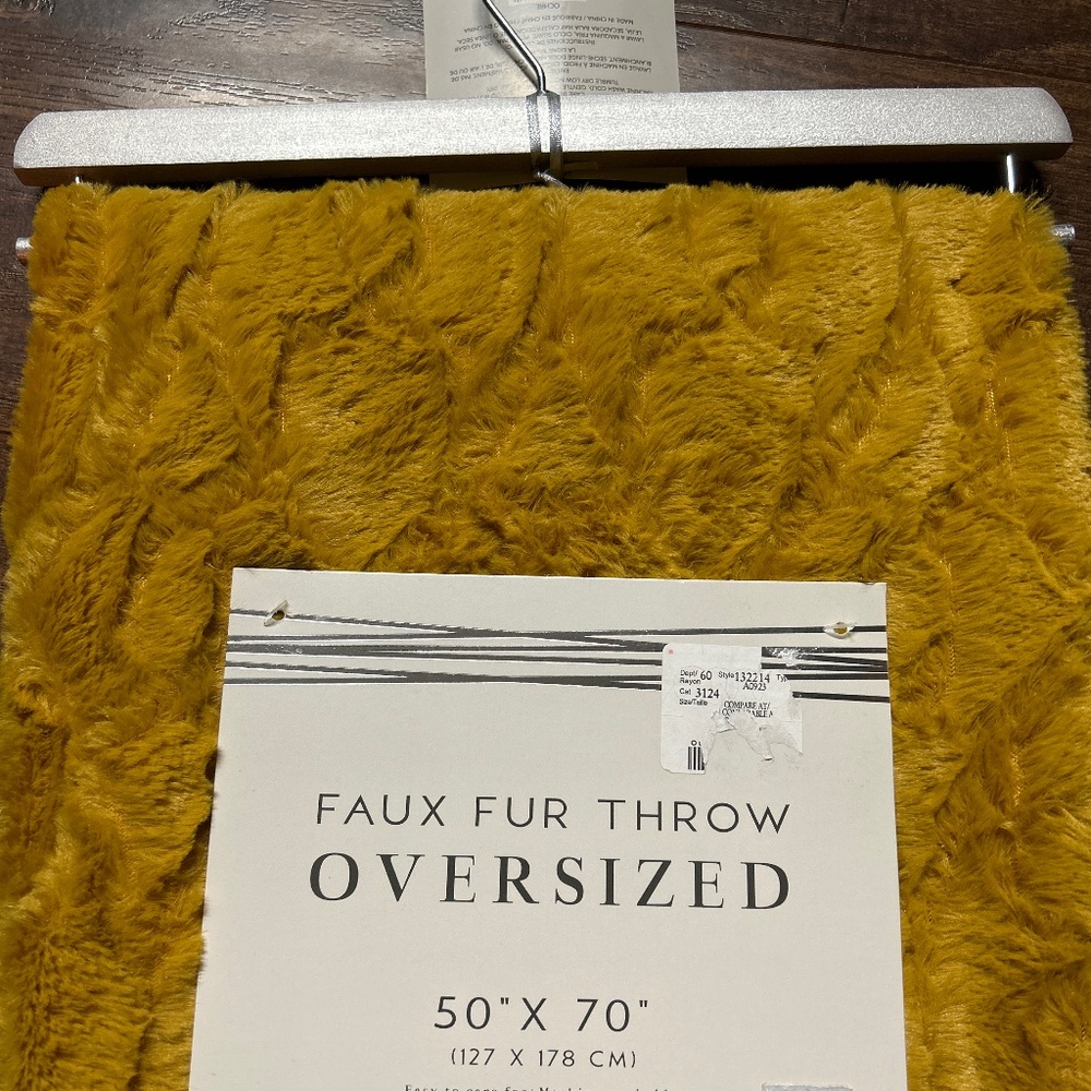 Oversized faux fur throw